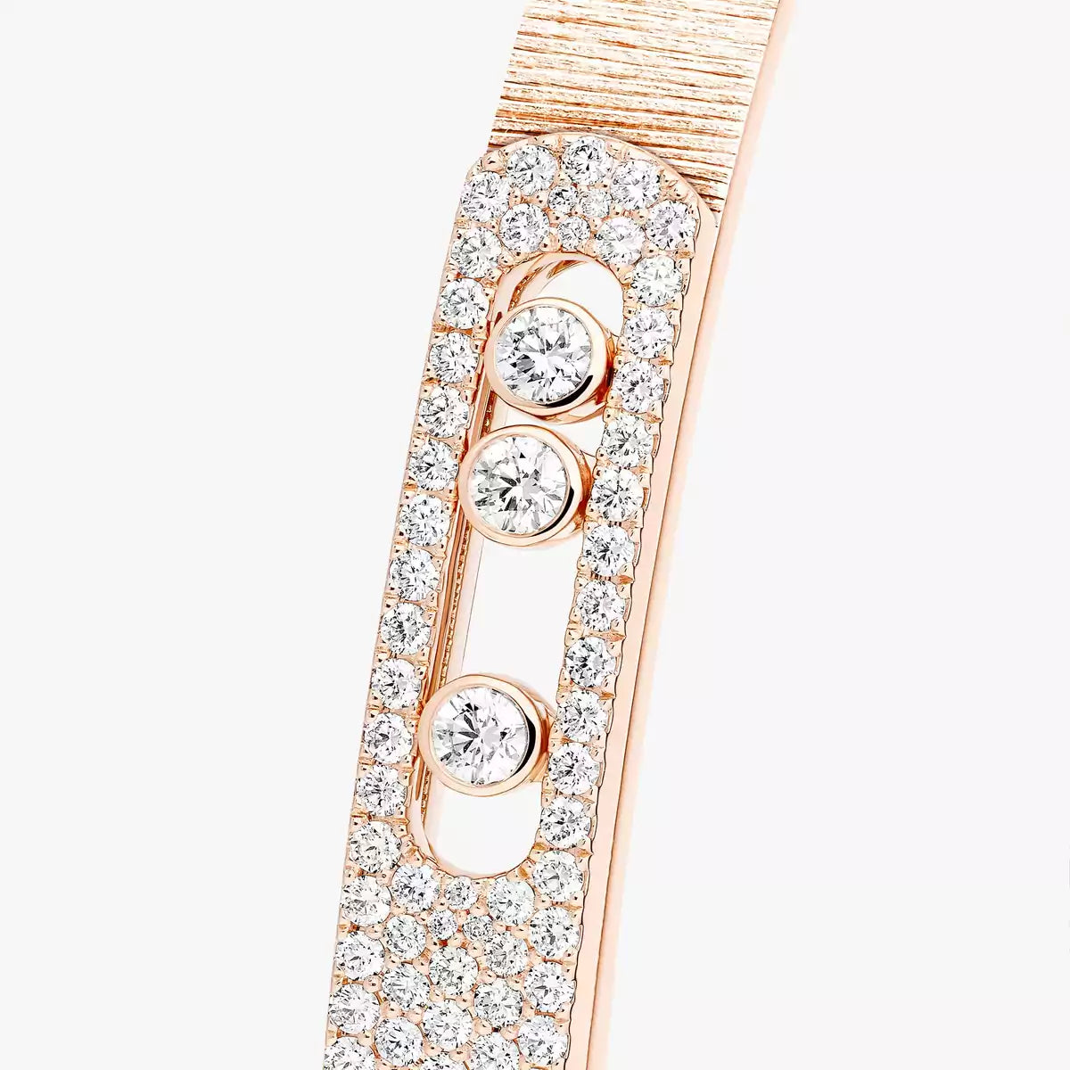 [Elowen Jewelry]Move Noa Ciselé half pavé bangle