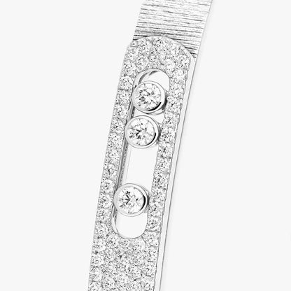 [Elowen Jewelry]Move Noa Ciselé half pavé bangle