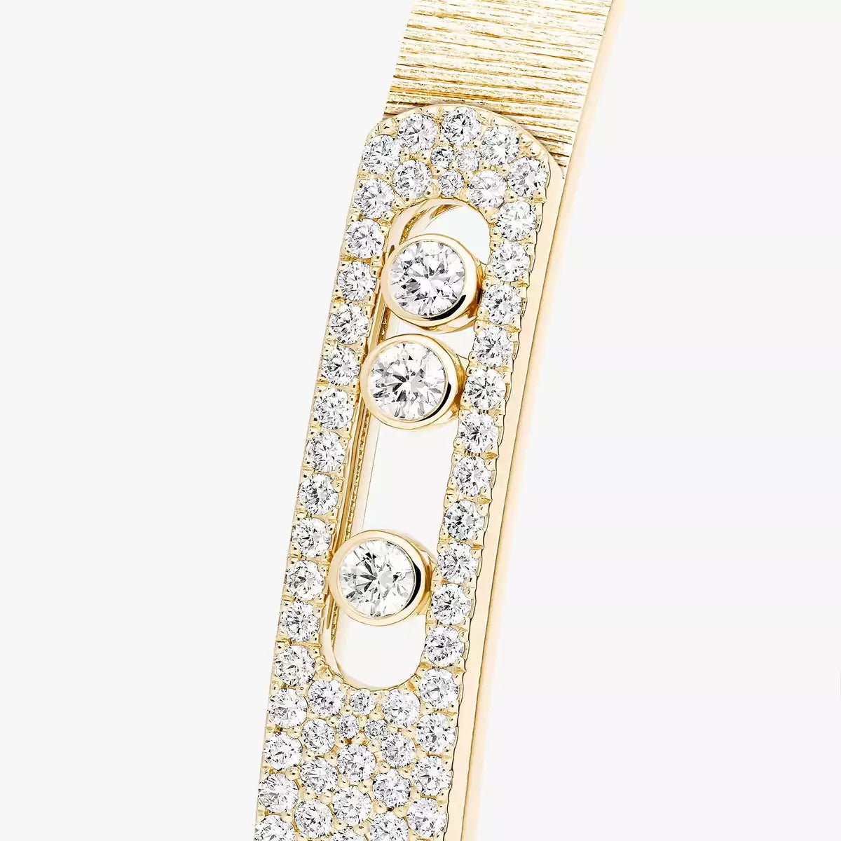 [Elowen Jewelry]Move Noa Ciselé half pavé bangle