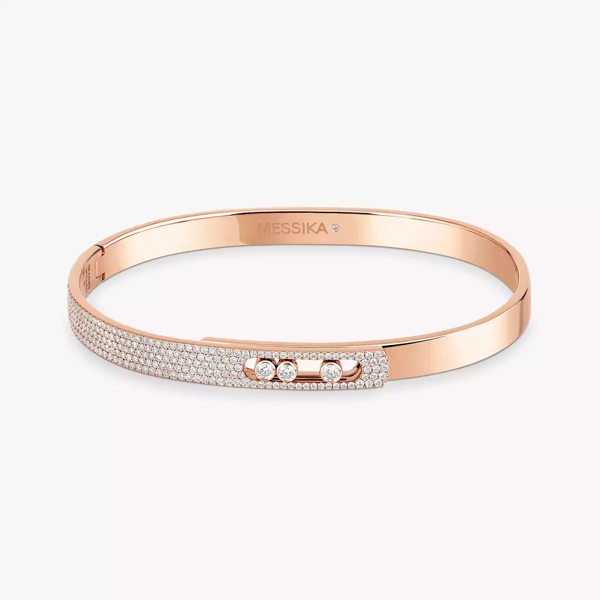 [Elowen Jewelry]Move Noa Rose Gold Pavé Diamond Bangle Bracelet