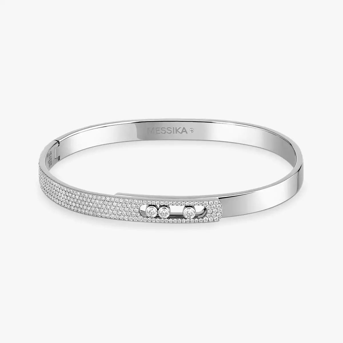 [Elowen Jewelry]Move Noa Rose Gold Pavé Diamond Bangle Bracelet