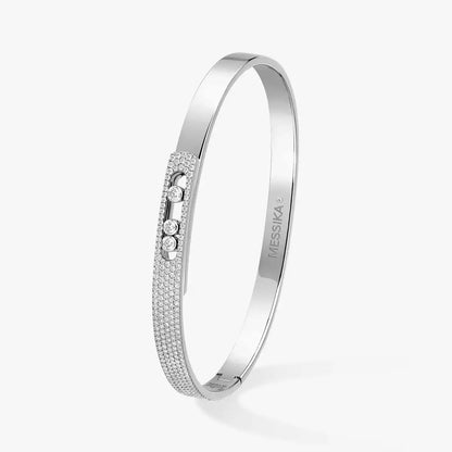[Elowen Jewelry]Move Noa Rose Gold Pavé Diamond Bangle Bracelet