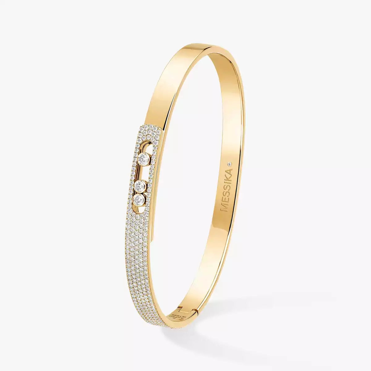 [Elowen Jewelry]Move Noa Rose Gold Pavé Diamond Bangle Bracelet
