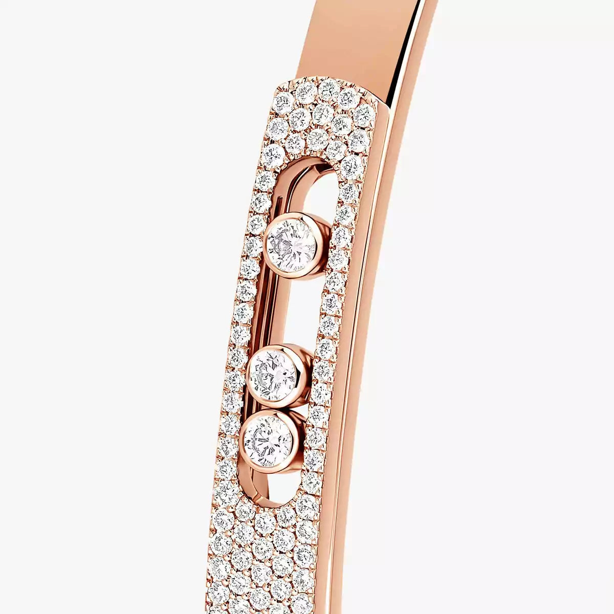 [Elowen Jewelry]Move Noa Rose Gold Pavé Diamond Bangle Bracelet