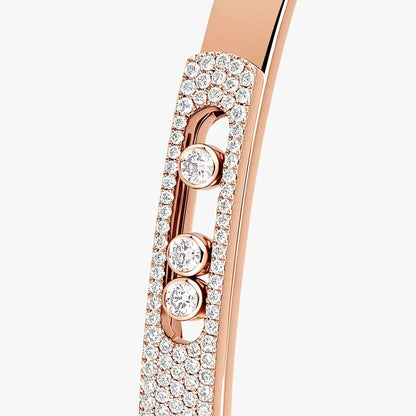 [Elowen Jewelry]Move Noa Rose Gold Pavé Diamond Bangle Bracelet