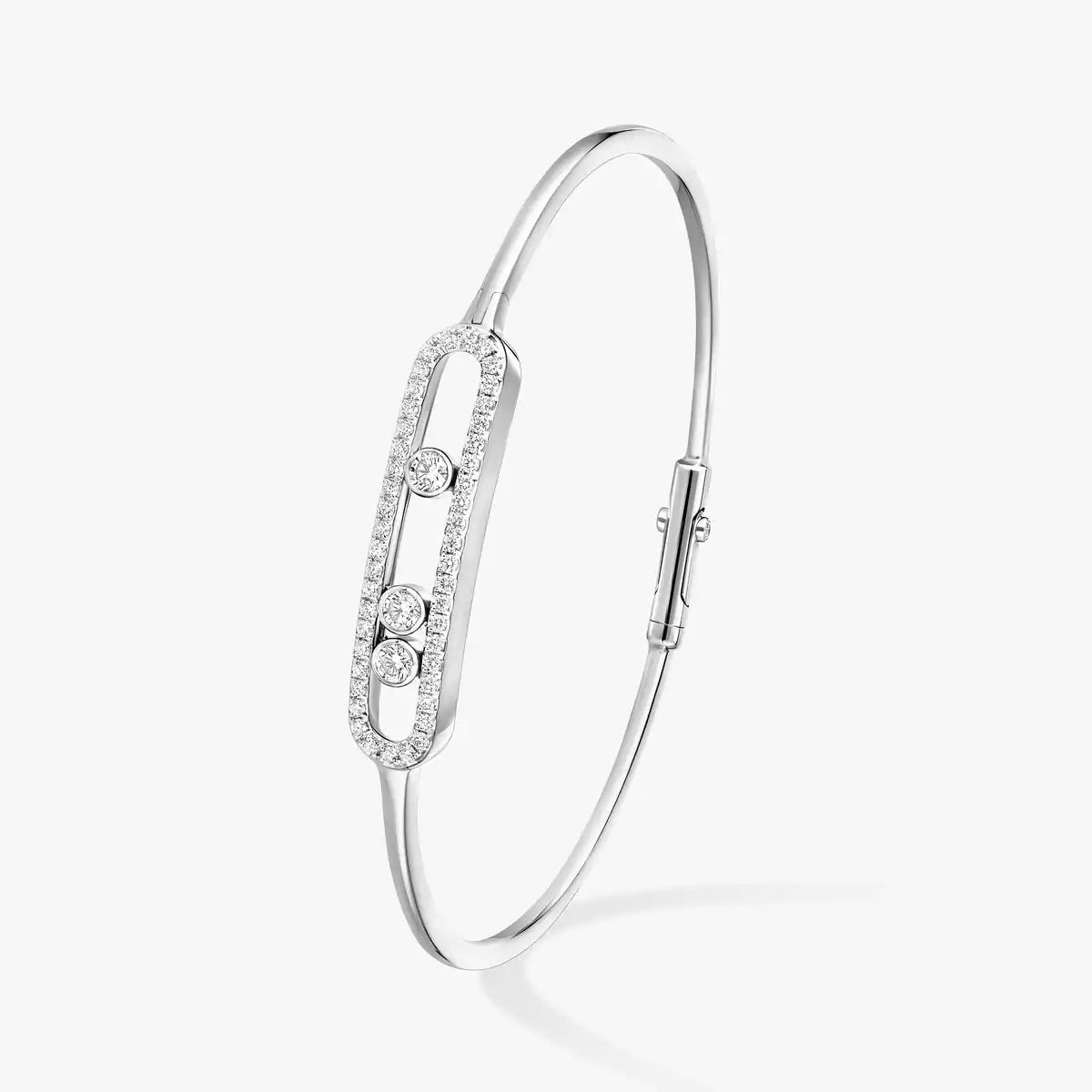 [Elowen Jewelry]Move Pavé Diamond Bangle Bracelet M