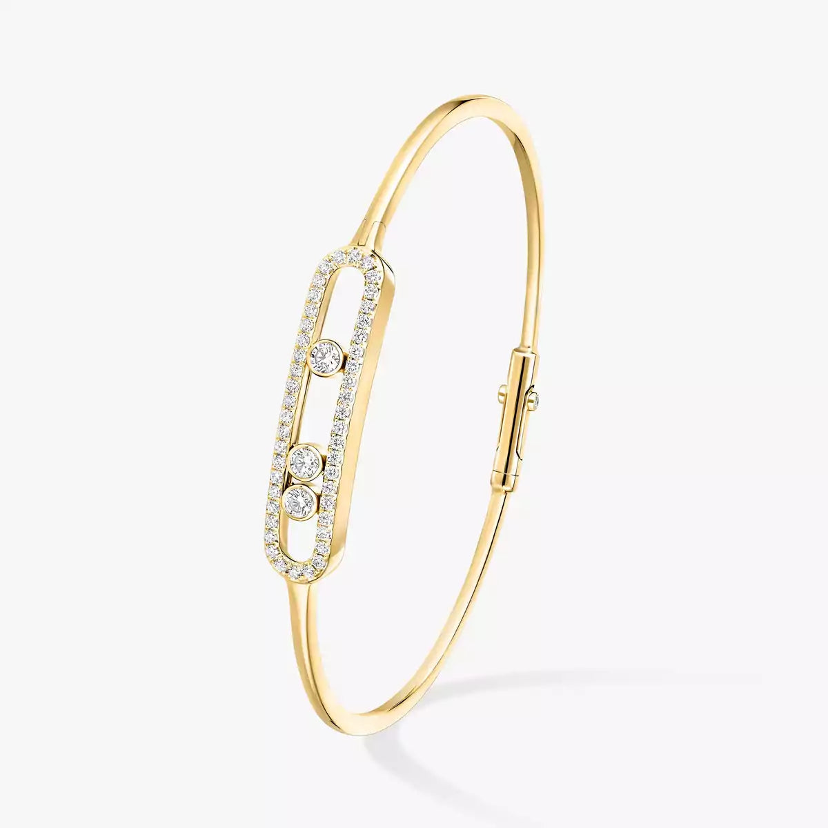 [Elowen Jewelry]Move Pavé Diamond Bangle Bracelet M