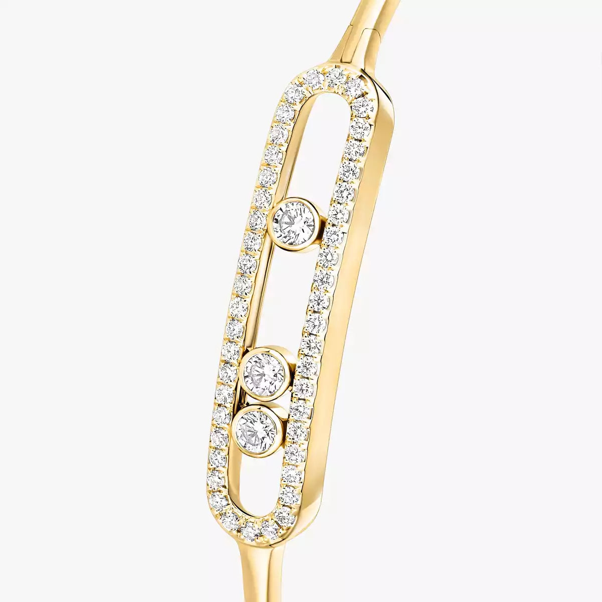 [Elowen Jewelry]Move Pavé Diamond Bangle Bracelet M