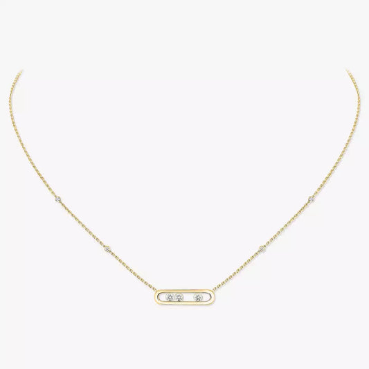 [Elowen Jewelry] Baby Move Gold Diamond Necklace