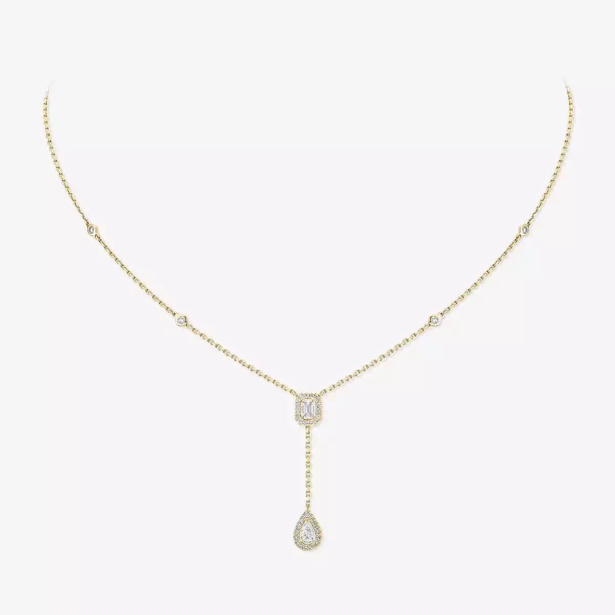 [Elowen Jewelry]Gold Diamond Tie Necklace