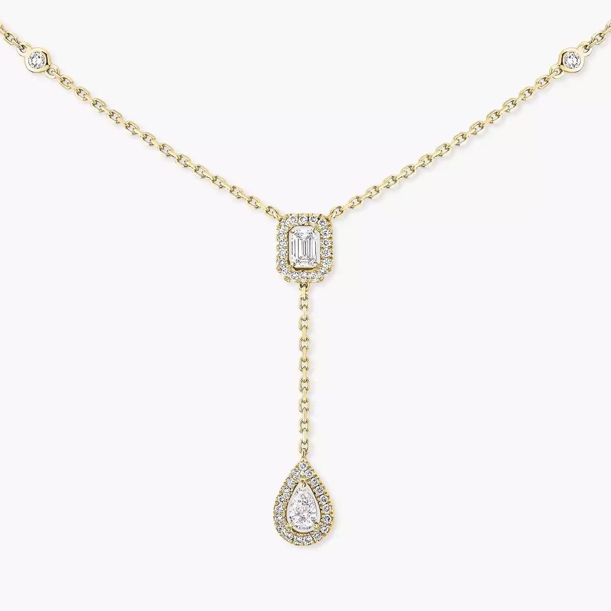 [Elowen Jewelry]Gold Diamond Tie Necklace
