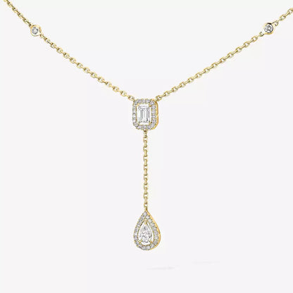 [Elowen Jewelry]Gold Diamond Tie Necklace