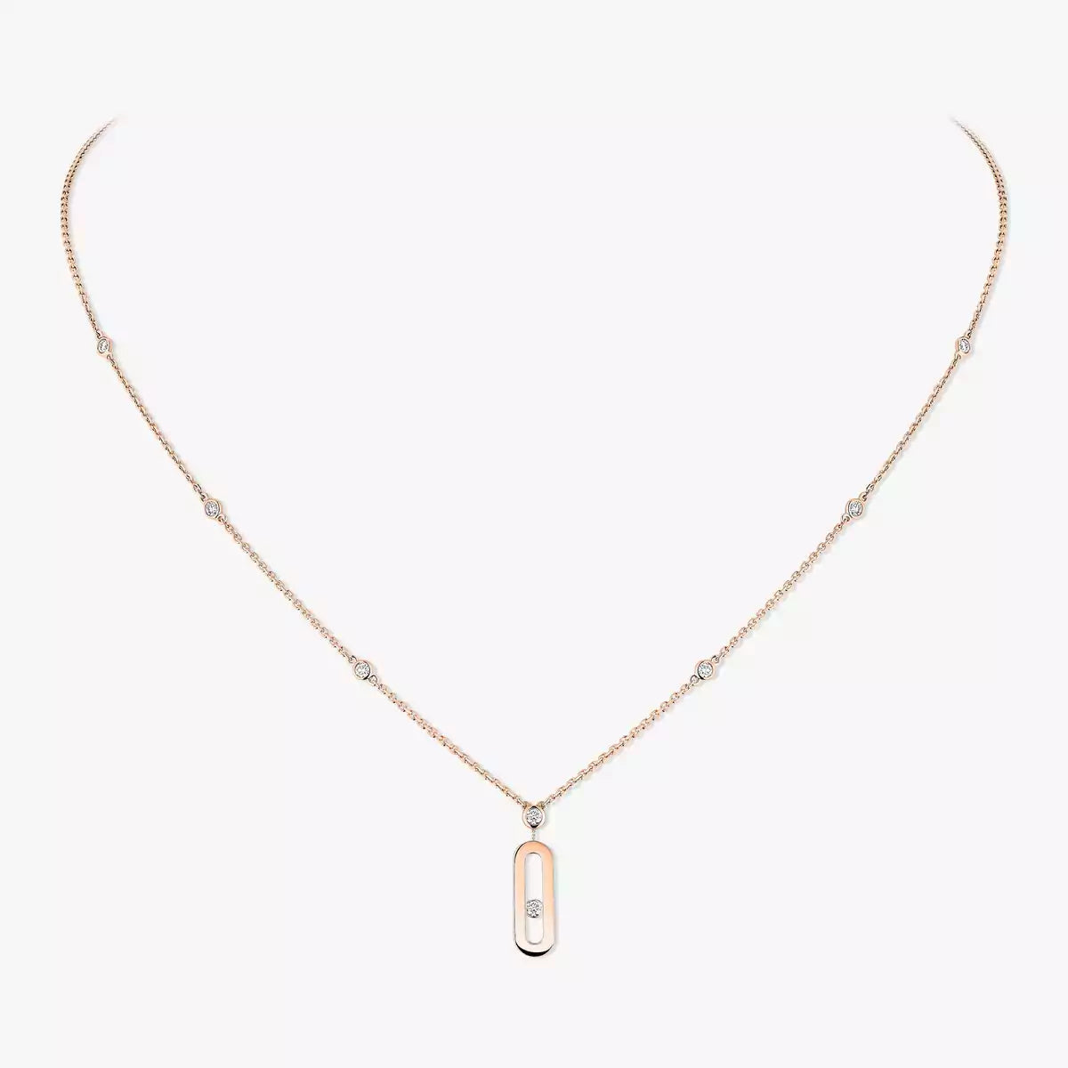 [Elowen Jewelry] Move Uno Gold Diamond Long Necklace
