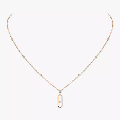 [Elowen Jewelry] Move Uno Gold Diamond Long Necklace