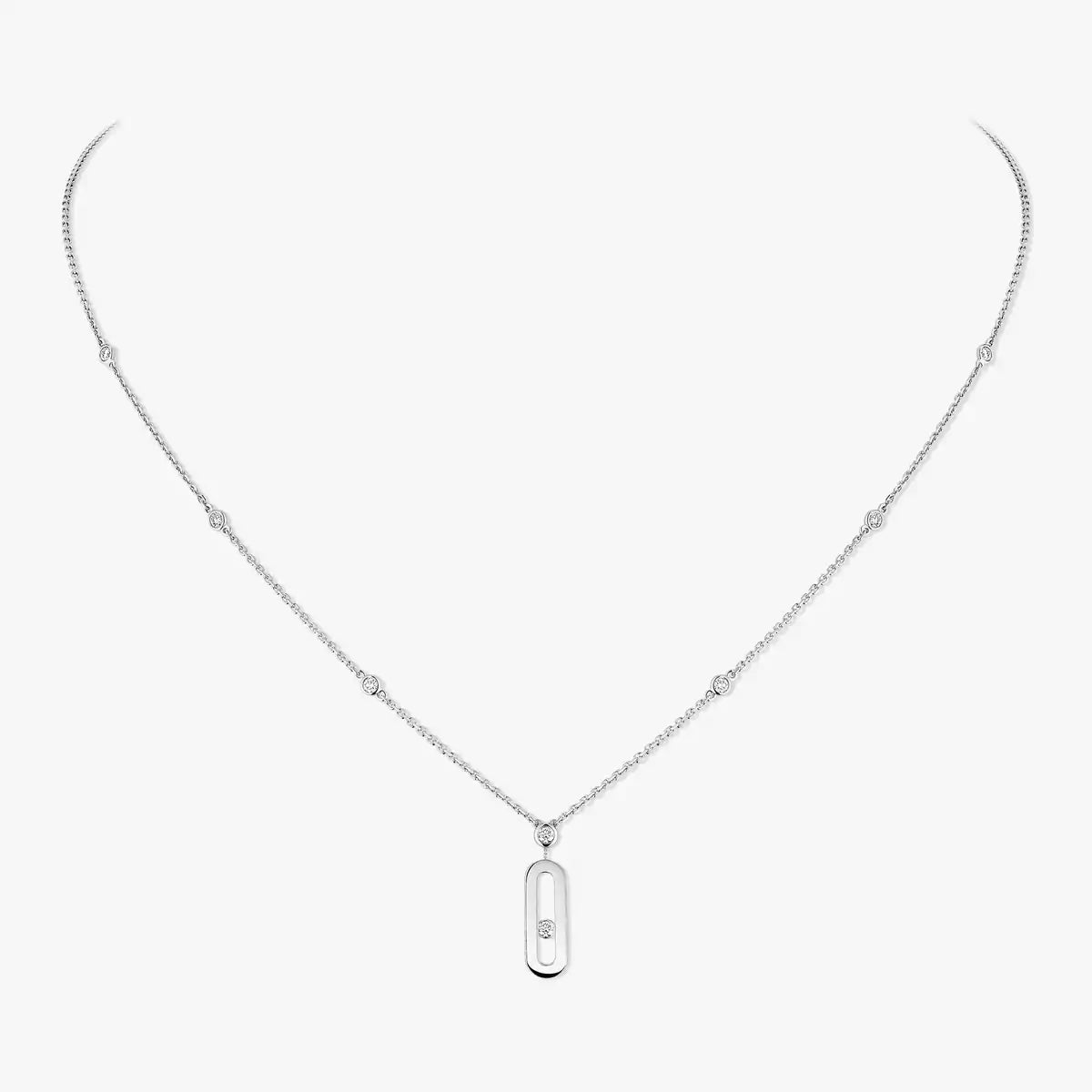 [Elowen Jewelry] Move Uno Gold Diamond Long Necklace