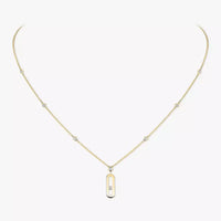 [Elowen Jewelry] Move Uno Gold Diamond Long Necklace