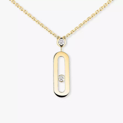 [Elowen Jewelry] Move Uno Gold Diamond Long Necklace