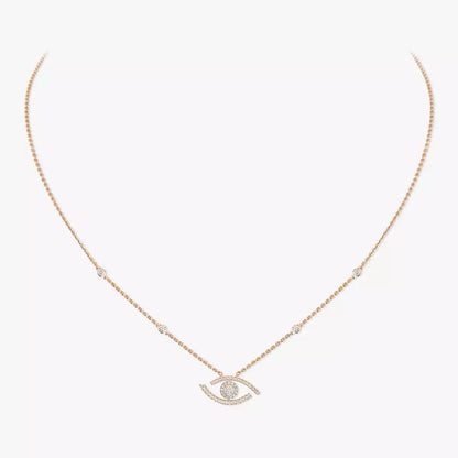[Elowen Jewelry]Pave_ Diamond Necklace Lucky Eye