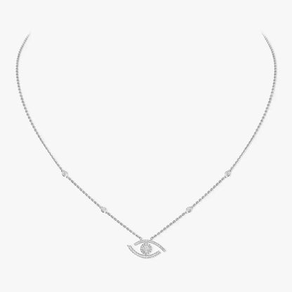 [Elowen Jewelry]Pave_ Diamond Necklace Lucky Eye