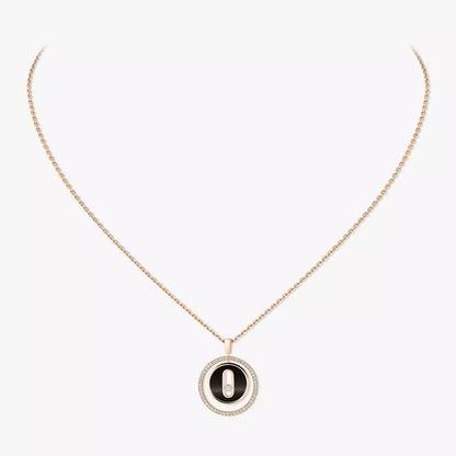 [Elowen Jewelry]Lucky Move Diamond Necklace in Rose Gold and White Mother-of-Pearl
