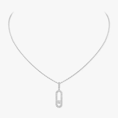 [Elowen Jewelry]Move Uno Diamond Necklace in Rose Gold
