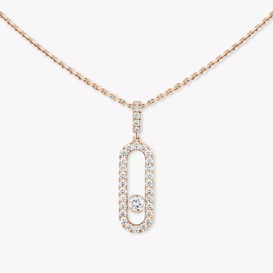 [Elowen Jewelry]Move Uno Diamond Necklace in Rose Gold