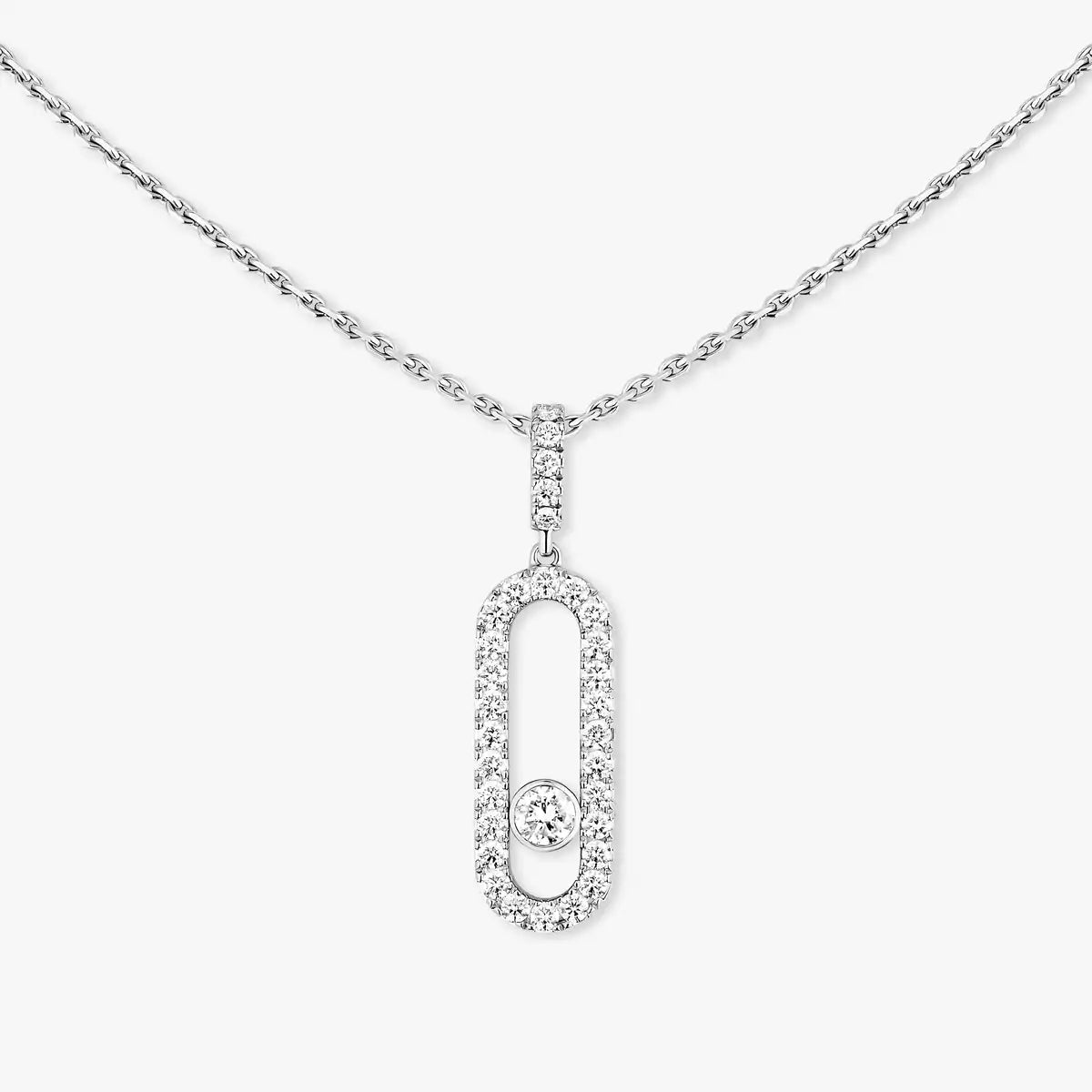 [Elowen Jewelry]Move Uno Diamond Necklace in Rose Gold