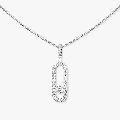 [Elowen Jewelry]Move Uno Diamond Necklace in Rose Gold
