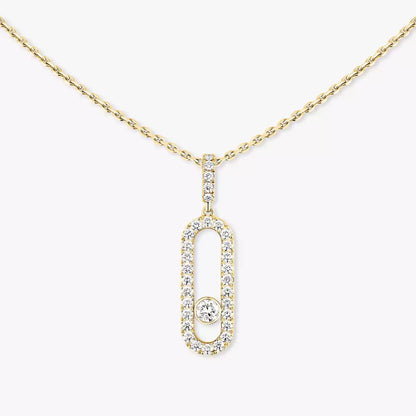 [Elowen Jewelry]Move Uno Diamond Necklace in Rose Gold