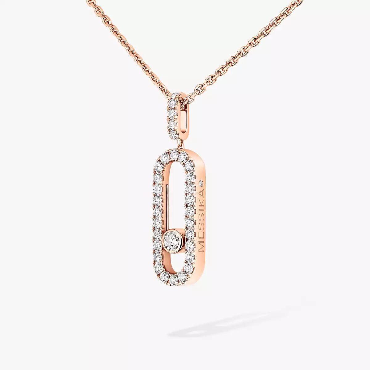 [Elowen Jewelry]Move Uno Diamond Necklace in Rose Gold