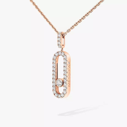 [Elowen Jewelry]Move Uno Diamond Necklace in Rose Gold