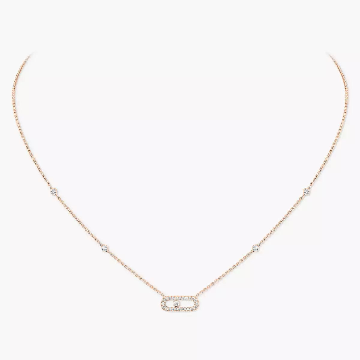 [Elowen Jewelry]Diamond Necklace Move Uno