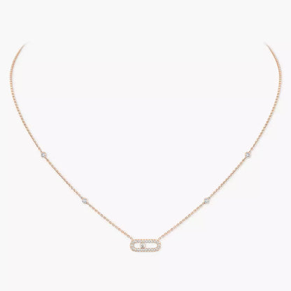 [Elowen Jewelry]Diamond Necklace Move Uno