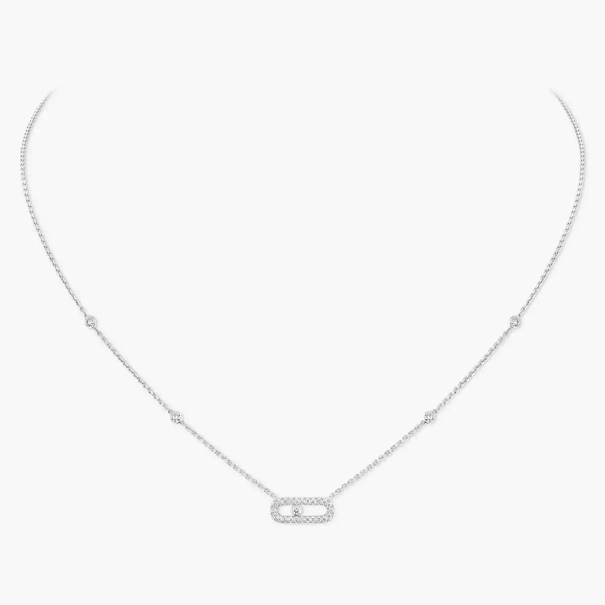 [Elowen Jewelry]Diamond Necklace Move Uno