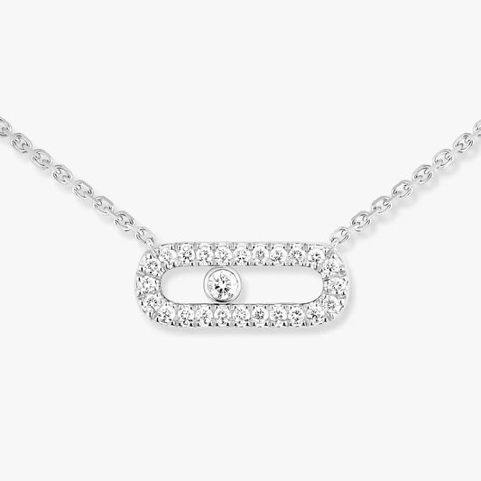 [Elowen Jewelry]Diamond Necklace Move Uno