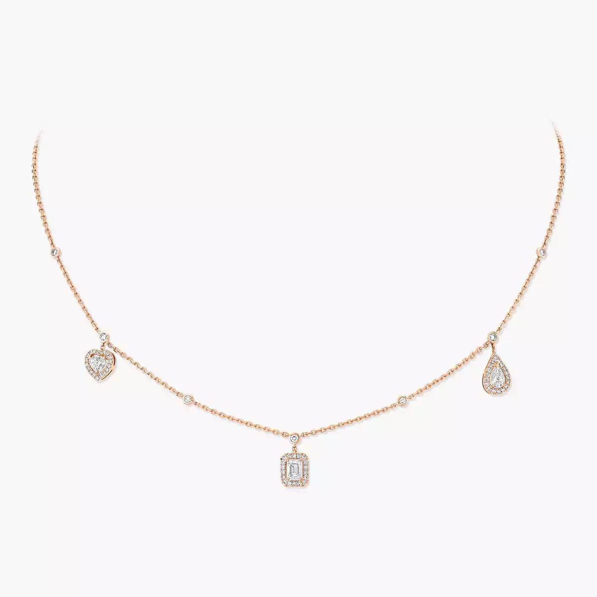 [Elowen Jewelry]My Twin Diamond Necklace in Silver