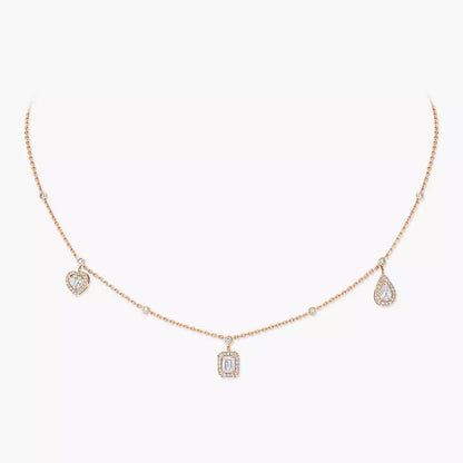 [Elowen Jewelry]My Twin Diamond Necklace in Silver