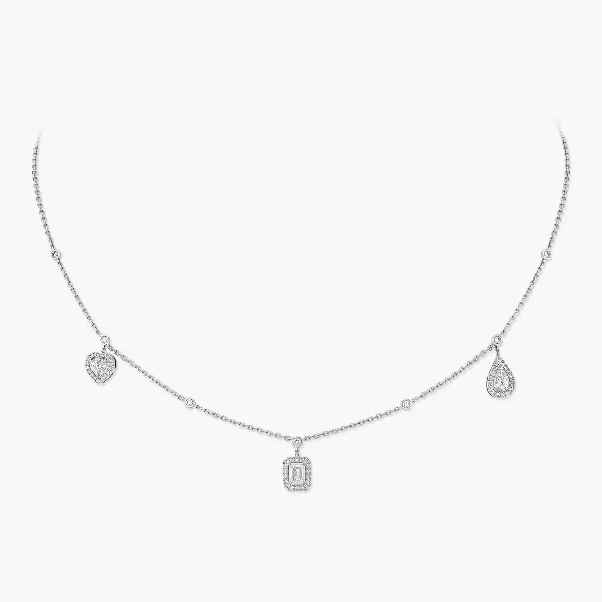 [Elowen Jewelry]My Twin Diamond Necklace in Silver