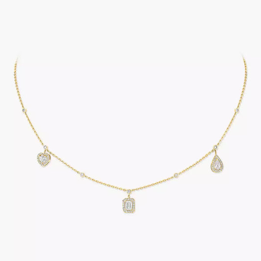 [Elowen Jewelry]My Twin Diamond Necklace in Silver