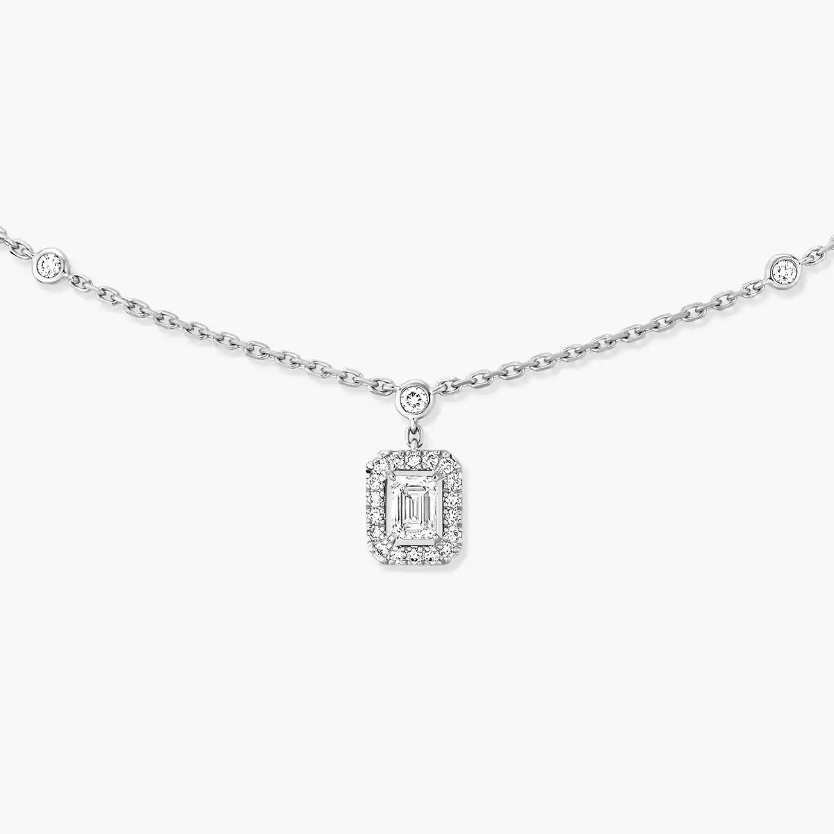 [Elowen Jewelry]My Twin Diamond Necklace in Silver