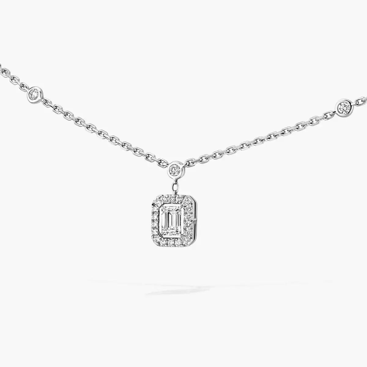 [Elowen Jewelry]My Twin Diamond Necklace in Silver