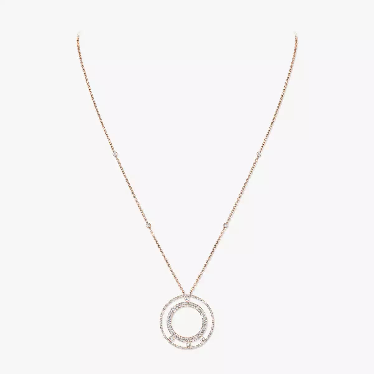 [Elowen Jewelry]Move Romane Long Pave_-Set Diamond Necklace