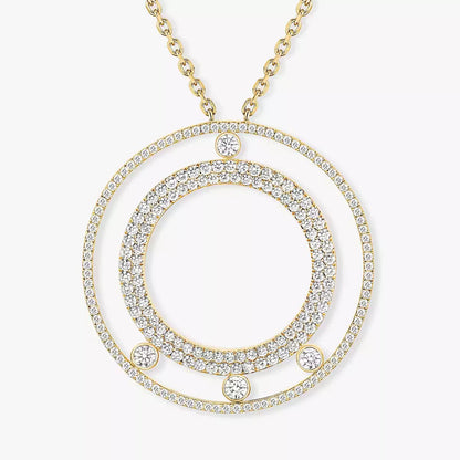 [Elowen Jewelry]Move Romane Long Pave_-Set Diamond Necklace