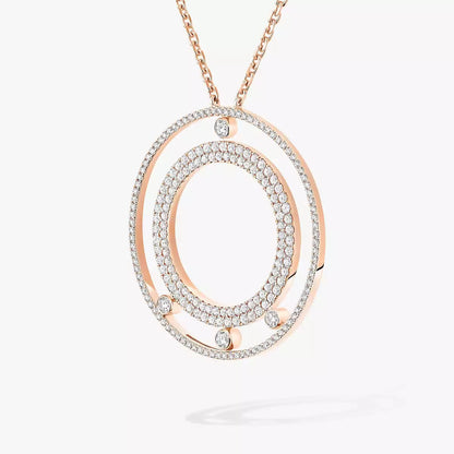 [Elowen Jewelry]Move Romane Long Pave_-Set Diamond Necklace