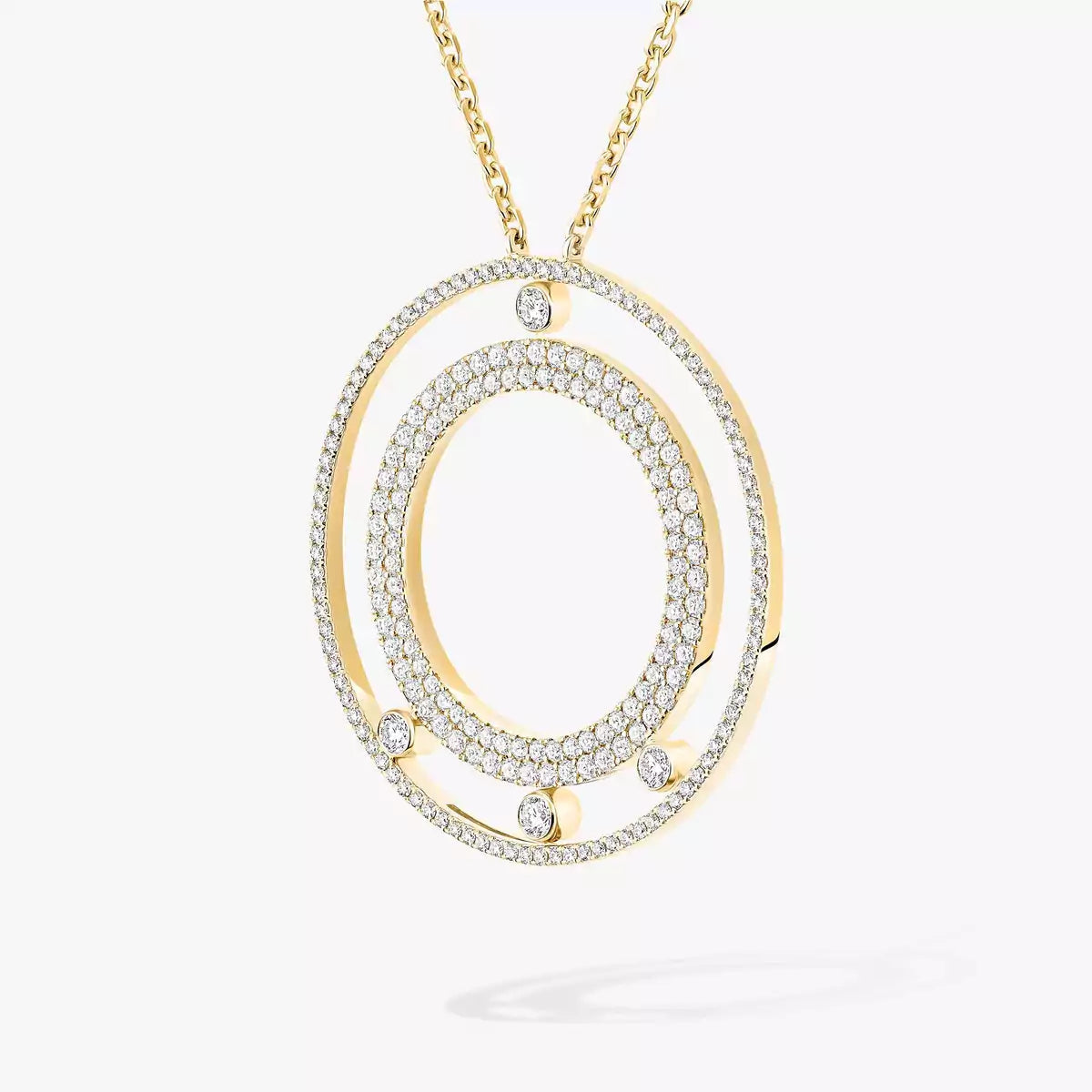 [Elowen Jewelry]Move Romane Long Pave_-Set Diamond Necklace