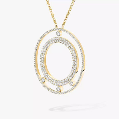 [Elowen Jewelry]Move Romane Long Pave_-Set Diamond Necklace