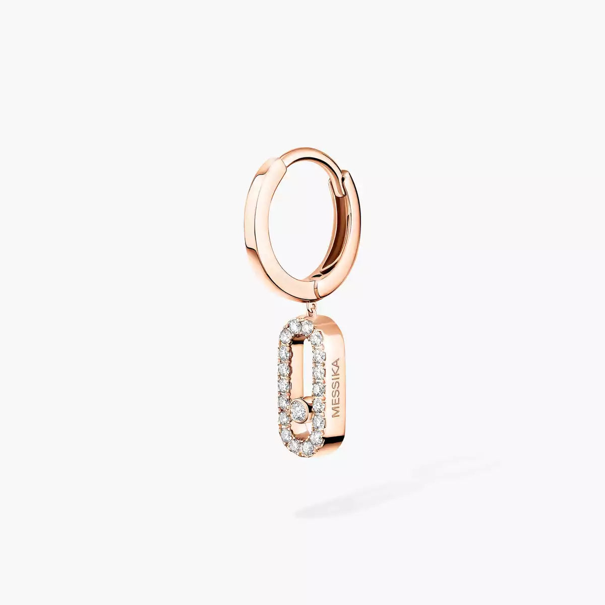 [Elowen Jewelry]Move Uno Single Diamond Hoop Earring