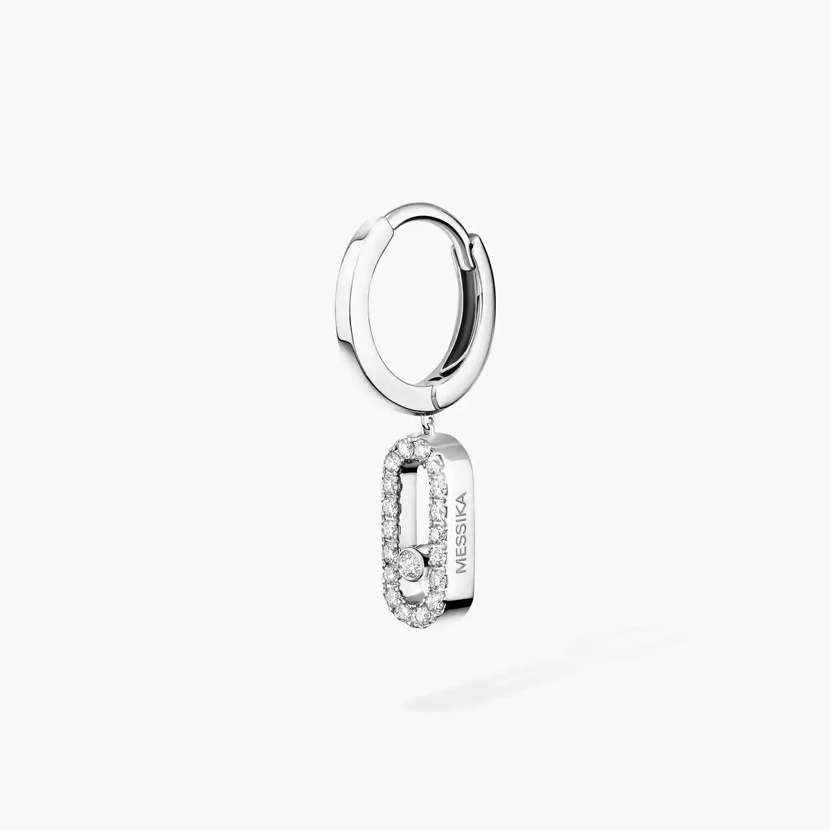 [Elowen Jewelry]Move Uno Single Diamond Hoop Earring