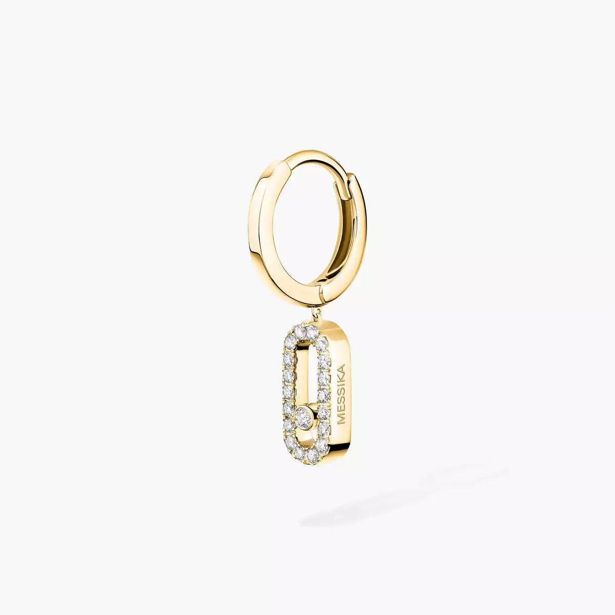 [Elowen Jewelry]Move Uno Single Diamond Hoop Earring