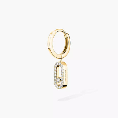 [Elowen Jewelry]Move Uno Single Diamond Hoop Earring